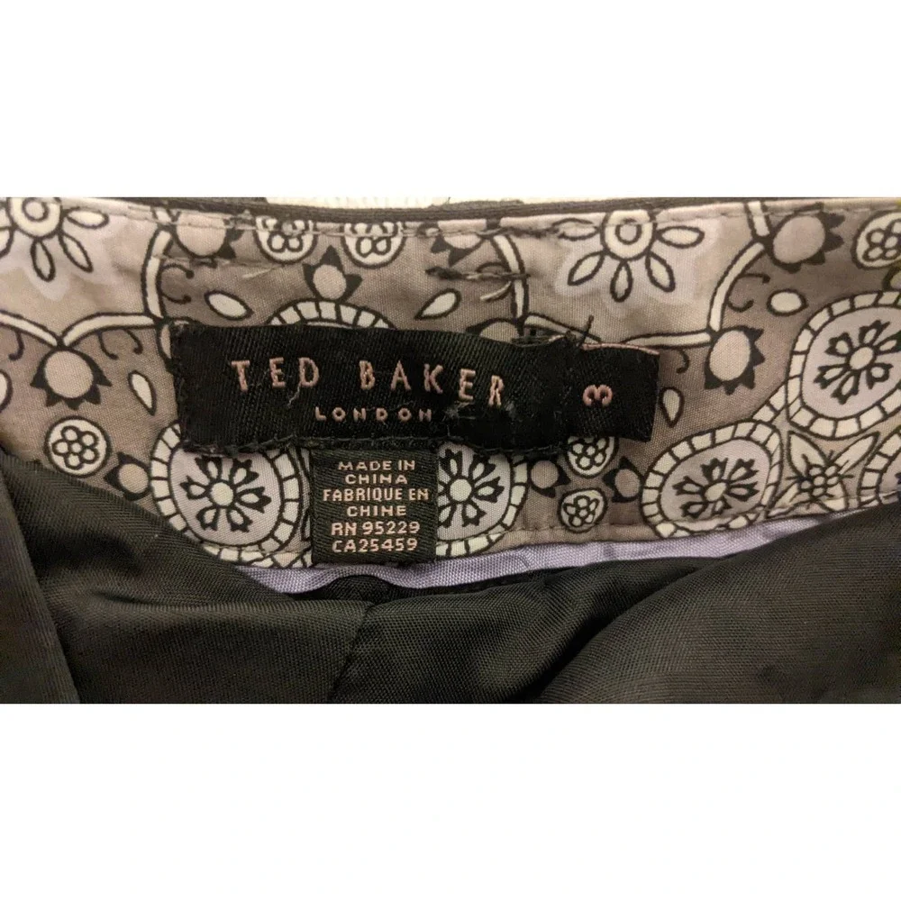 Ted Baker London Black Suit Pants Size 3, Wool Shell, Vintage, Classic